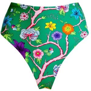 Seaqueen Swim by Discount Universe Green Babylon Venus High Cut Bikini Bottoms